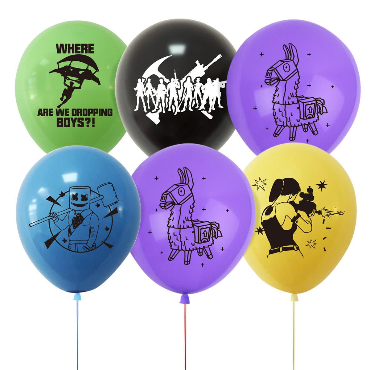 Fortnite Themed Game Birthday Party Decoration Latex Balloons Cross-Border Hot Sale