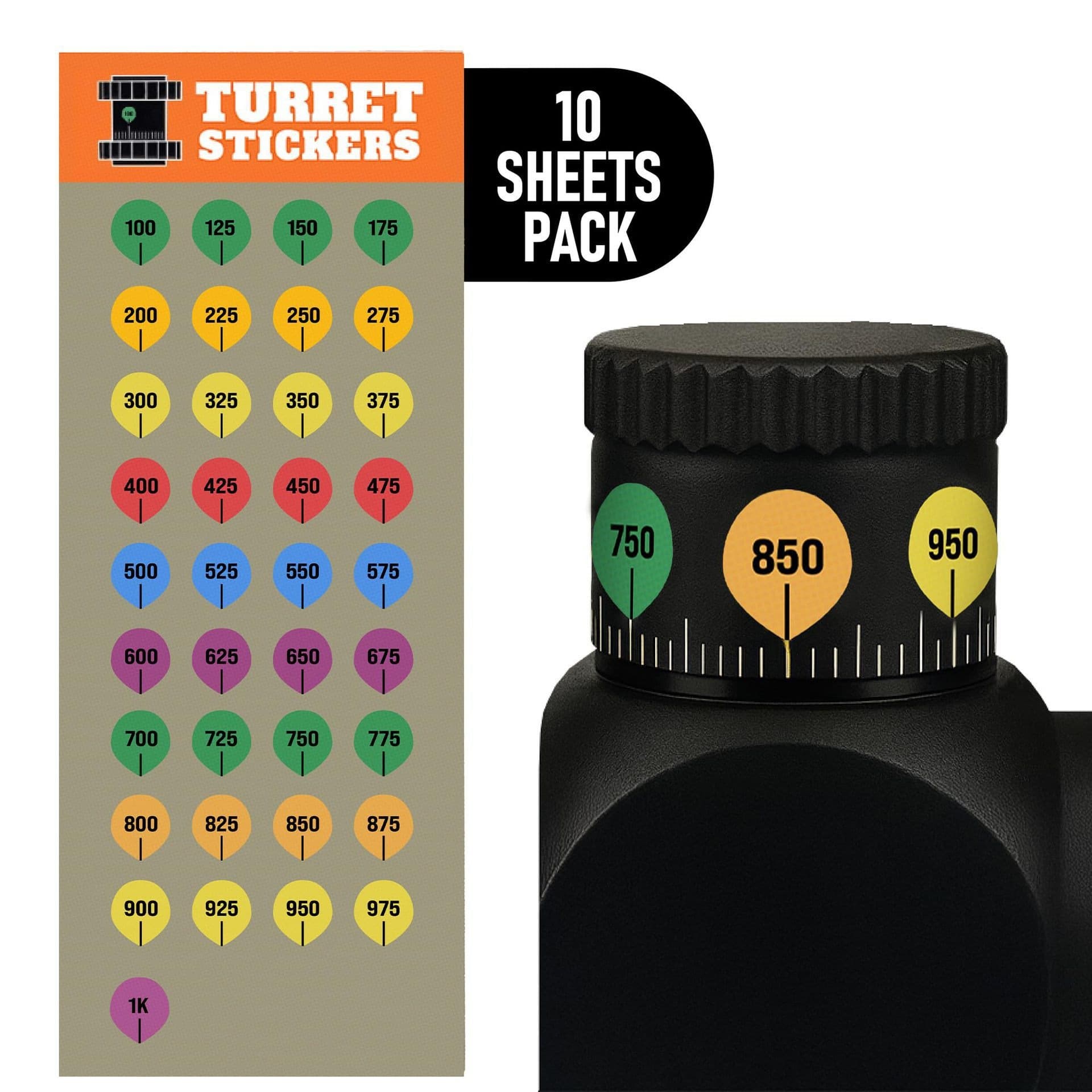 Amazon Bestseller Rifle Scope Turret Sticker Sheets