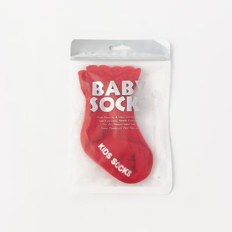 In stock BABY children's socks packaging bag plastic bag boat socks socks saliva towel ziplock bag children's socks packaging bag zipper