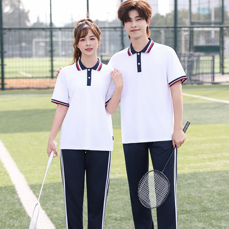Summer College Style Elementary and Junior High School Sports Day Opening Ceremony Graduate Photo Class Uniform Middle School Student White School Uniform