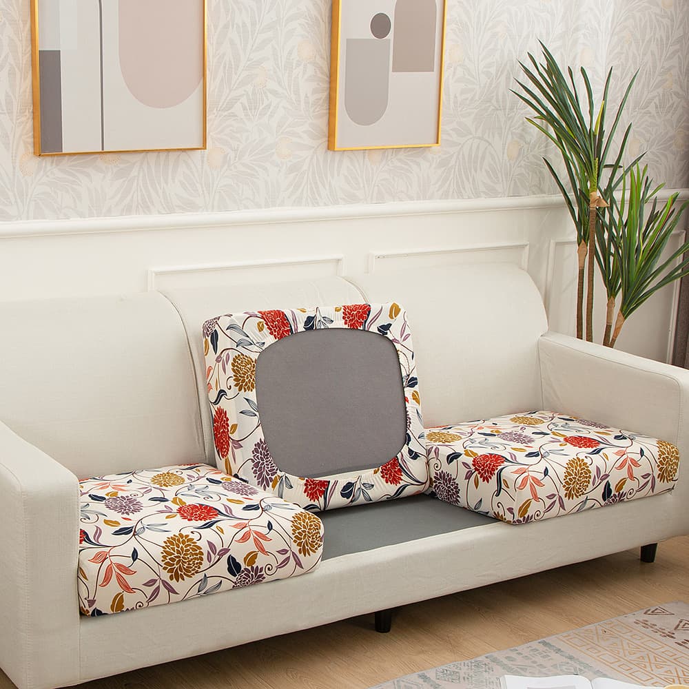 Elastic Print Sofa Seat Cushion Cover Bath Cap Style Combination Home Use Anti-cat Scratch Backrest Cover Princess Lounge Chair
