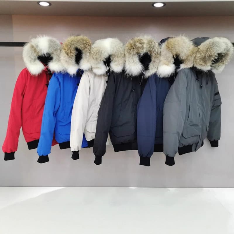 Chilliwack Men's and Women's Couple Style 01 Short Jacket White Duck Down Real Fur Collar Down Jacket 7999M