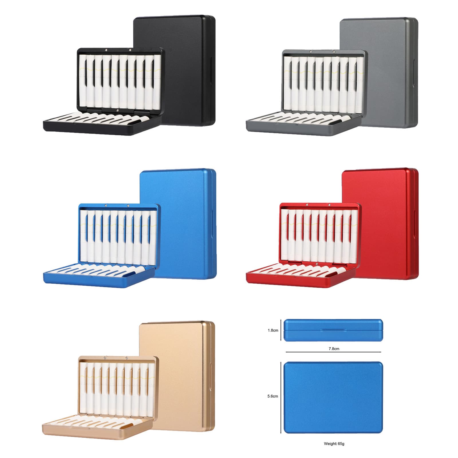 Compatible with iqo one Aluminum Cigarette Case 20-Pack iqo Moisture-Proof Magnetic Storage Box Wholesale in Stock