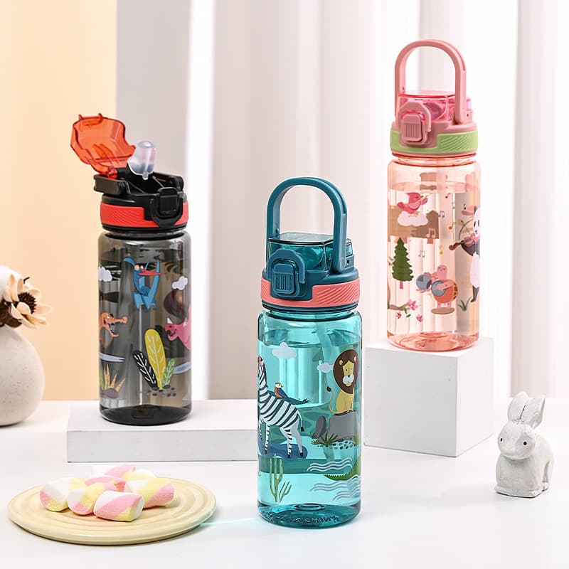 New Cross-Border High-Appearance Straw Cup Portable Handheld Water Bottle for Adults Girls School Kids