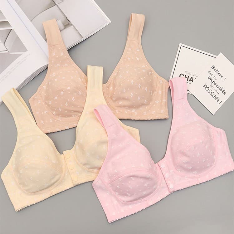 Elderly Cotton Bra Plus Size Sports Underwear for Women Wirefree Large Size Vest Style Bra Thin Old Lady