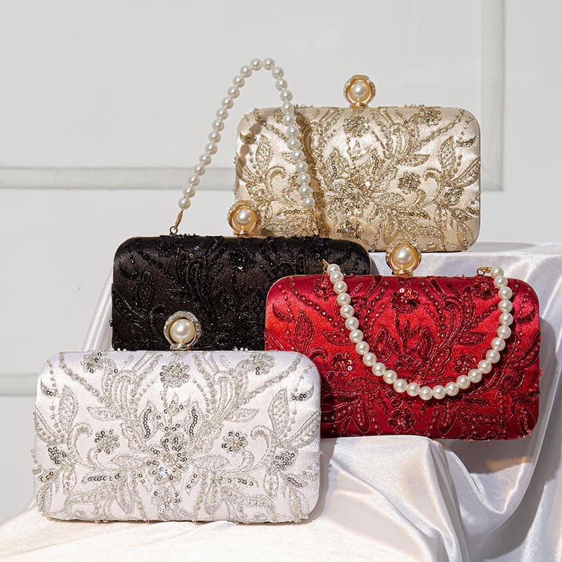 New Cross-Border Beaded Handbag, New Chinese Style Women's Bag, Cheongsam Bag, Bride Bag, Wedding Bag, Banquet Bag, Evening Bag