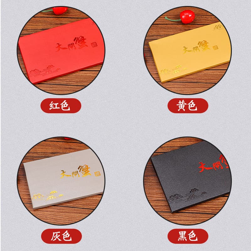 Envelope Printable Logo Gold Foil QR Code VIP Card Sleeve Member Shopping Gift Card Holder Card Bag