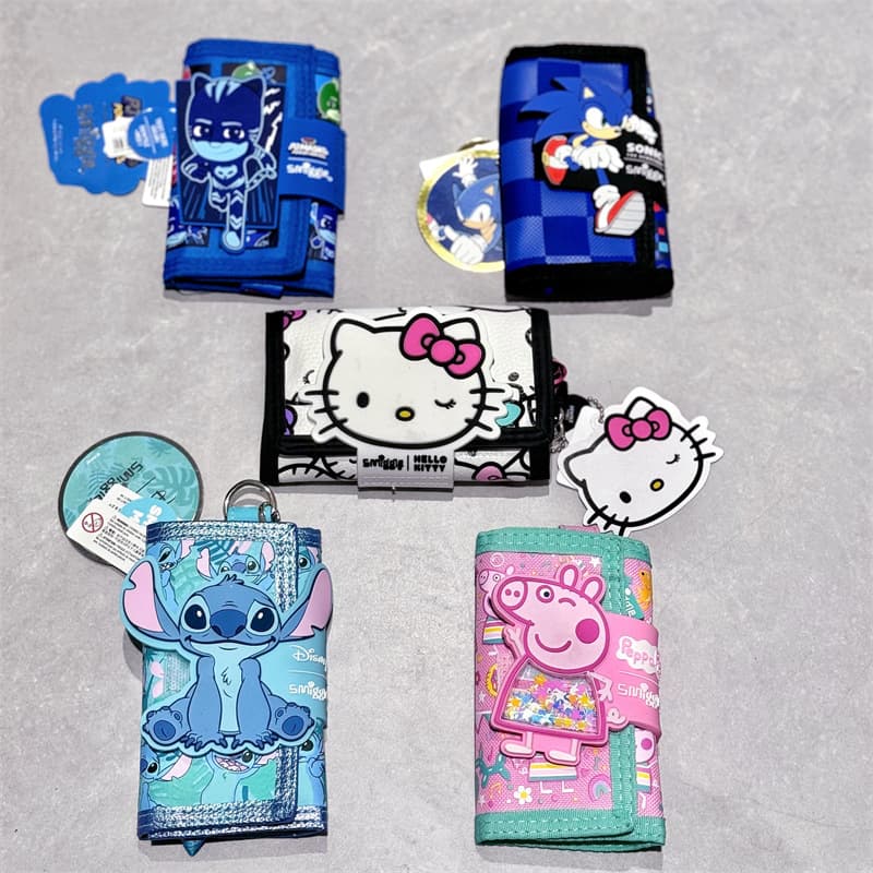 Australian Smiggle Wallet Children's Student Card Holder Hanging Rope Nick Spider-Man Storage Bag Stitch Gift