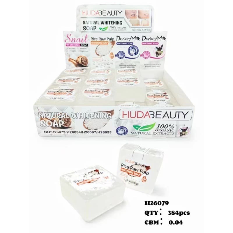 HUDA Huda Beautiful BEAUTY Household Rice Crystal Soap Long-lasting Fragrance Cleansing Bath Soap Cleaning Soap