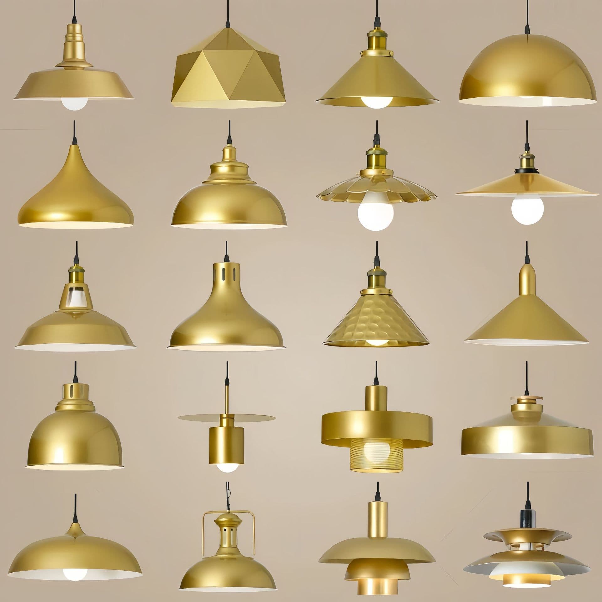 Zhongshan new industrial style chandelier restaurant personalized creative golden single head hot pot shop milk tea shop cafe bar