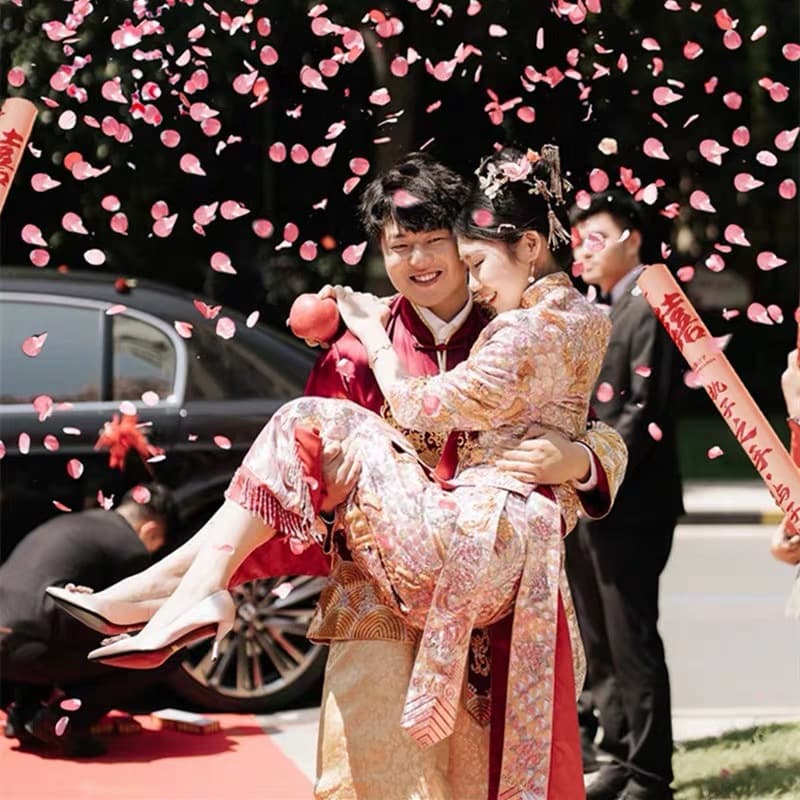 Wedding Confetti Cannon Petal Rain Non-Fading Romantic Engagement Wedding Hand-Twist Confetti Cannon Petals