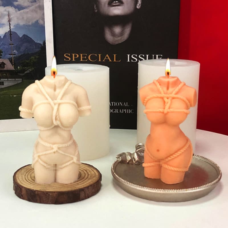 Human Mountain Bound Human Body Aromatherapy Candle Silicone Mold DIY Human Figure Candle Mold Human Body Resin Plaster Mold