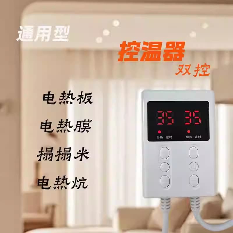 Graphene Electric Heating Kang Thermostat, Electric Heating Film Timer Single/Dual Control Switch, Electric Heating Panel, Home Electric Kang Thermostat