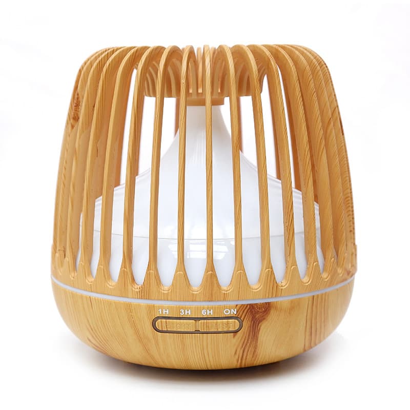 New Ultrasonic Aromatherapy Machine Wood Grain Household Mini 500ml Humidifier Desktop Large Capacity Essential Oil Diffuser