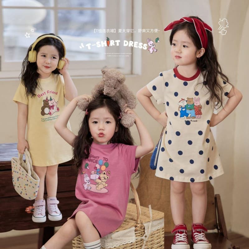 Children's Cotton T-Shirt Dress for Girls Summer Short Sleeve Dress Baby Girl Casual Long Dress
