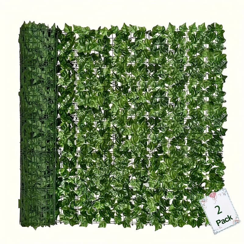 Cross-border simulated fence, pothos leaves, balcony courtyard decoration, plant rattan, simulated plastic fence, green plant fence