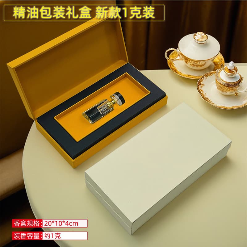 Factory direct Aquilarum essential oil packaging gift box crystal bottle 1g multi-color incense empty box to support printing