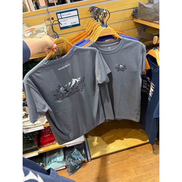 Bird Research Association #26ss new M0NT bird-themed printed camping outdoor lightweight quick-dry short-sleeve T-shirt