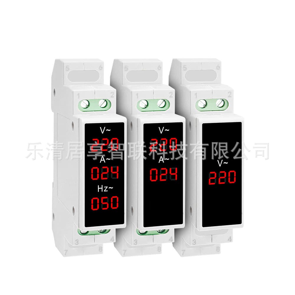 Rail AC Voltmeter Smart LED Digital Display Panel Meter AC80-500V for Export Cross-Border