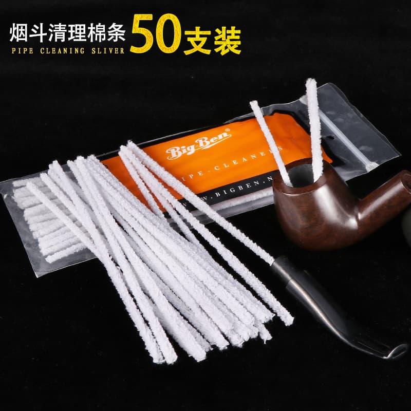 50-pack white cleaning cotton swabs for pipe cleaning, pipe cleaners, and accessories wholesale, luxury brand.