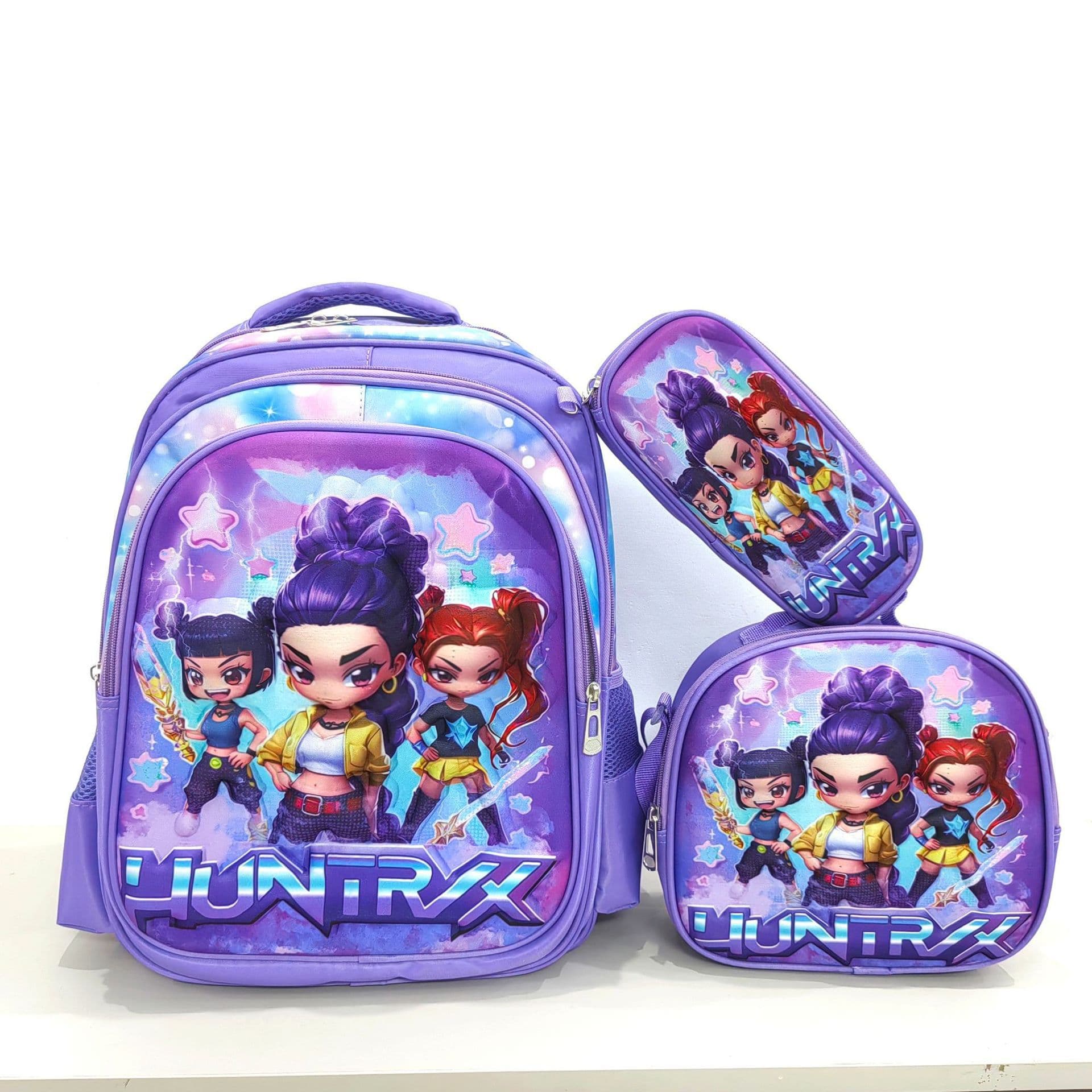 Cross-border 3DEVA 3-piece set schoolbag hard shell elementary school student backpack boys girls children's schoolbag