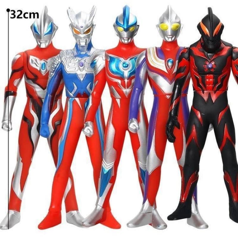 Full set of Aote soft rubber dolls, superhero monster boys' toys, Taro, Tiga, Orb, Geed models.