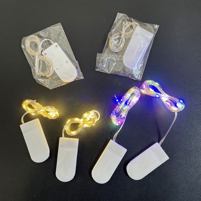 Cross-border LED Light String CR2032 Button Cell Light String Flash Colorful Light Strip String Light Atmosphere Light Christmas Decorative Color Light