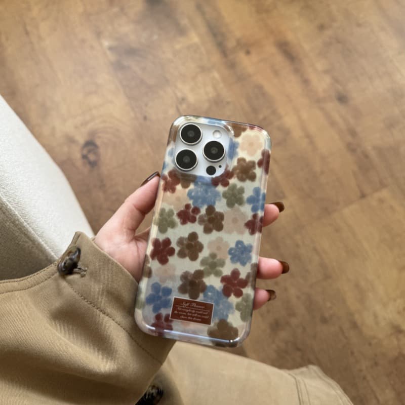Autumn and Winter Oil Painting Floral Phone Case Compatible with iPhone 17 Pro Max, Full Coverage Protective Case for Apple 16 Pro, 14 Pro Max/15