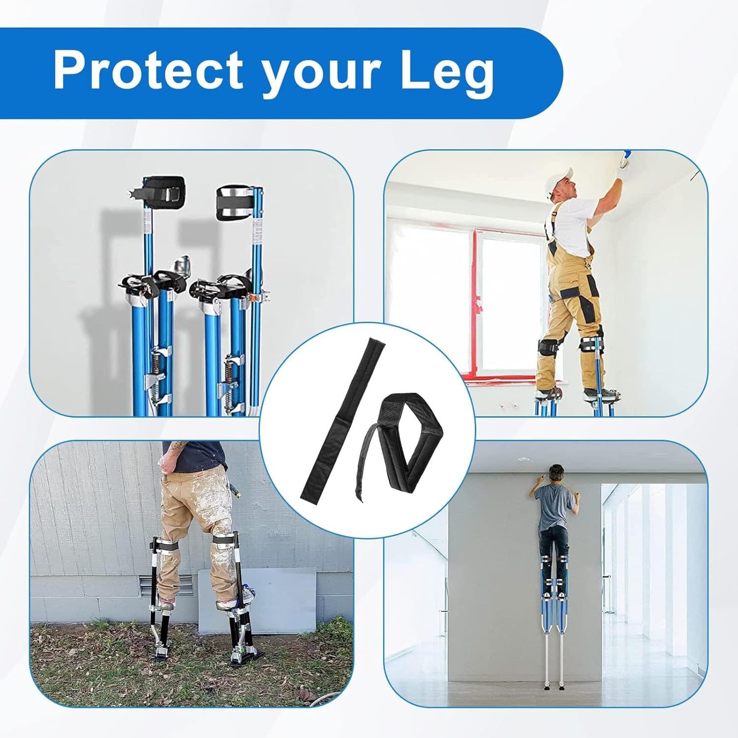 Amazon Best-Selling Drywall Stilts with Pads, Adjustable Strap Stilts with Leg Straps, Suitable for Various Drywall Stilts