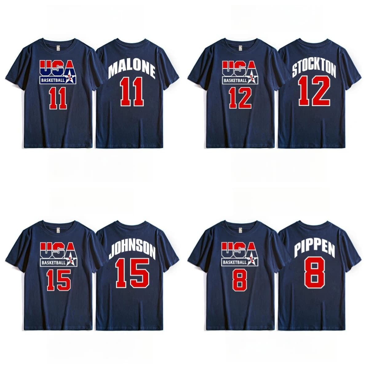 1992 Dream Team T-shirt American Men's Basketball Training T
