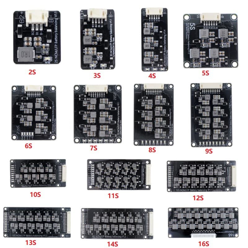 Lithium Battery Active Balancer Energy Transfer Board, 2-17 Series Inductive Energy Conversion, 1.2A High Current Balancing Module