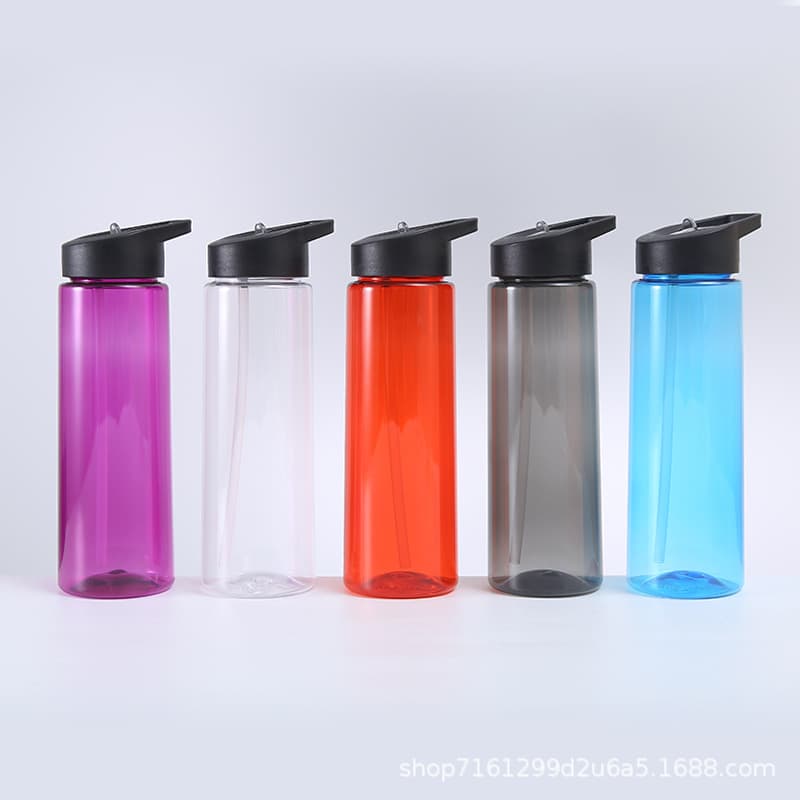 750ml Plastic Straw Cup with Handle Outdoor Sports Water Bottle PS Space Cup Water Bottle In Stock