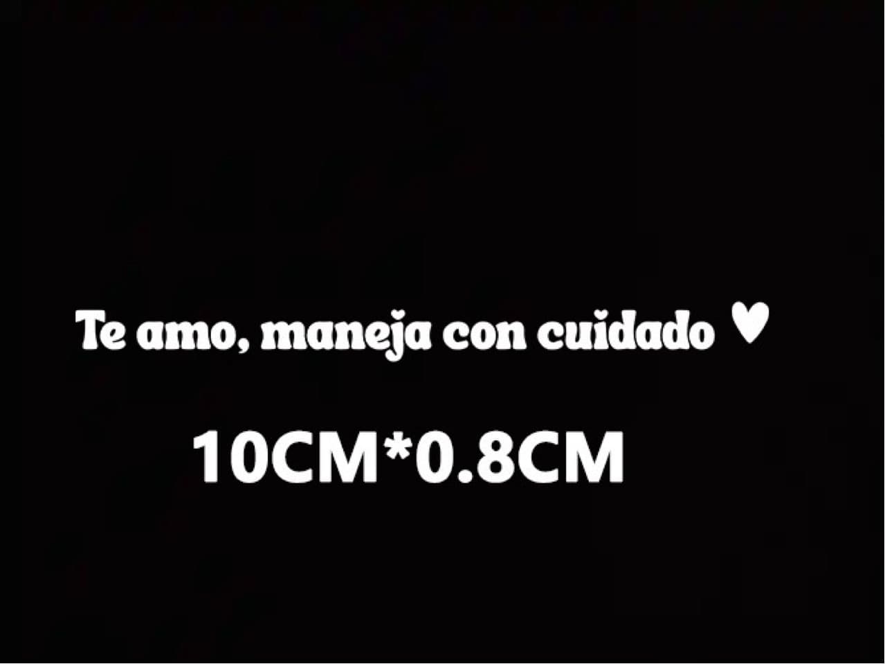 Cross-border Hot Seller Te amo, maneja I Love You Drive Carefully Inspirational Phrase Mirror Car Rearview Sticker