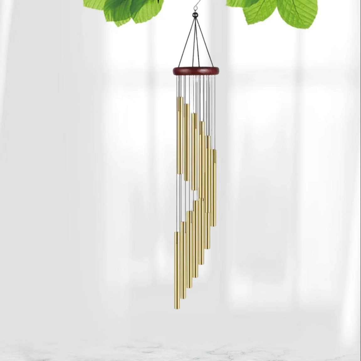 Cross-Border Best-Selling Retro Metal Wind Chime Premium Rotating Wind Chime Step-by-Step Ascending Aluminum Tube Tuned Wind Chime Wholesale