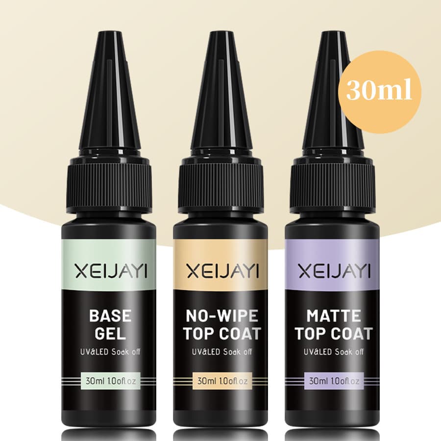 Autumn/Winter 30ml Bottle Nail Functional Gel Base Coat No-Wipe Top Coat Matte Top Coat Long-Lasting Professional Nail Salon Use