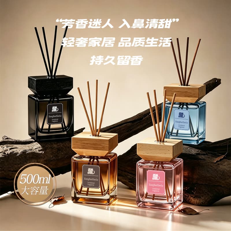 500ml Large Capacity Home Hotel Flameless Aromatherapy for Indoor Air Long-Lasting Freshness in Bedroom and Bathroom Reed Diffuser
