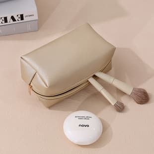Runhui Fashion PU Makeup Bag Large Capacity Travel Storage Bag Cosmetic Organizer Makeup Bag Drop Shipping