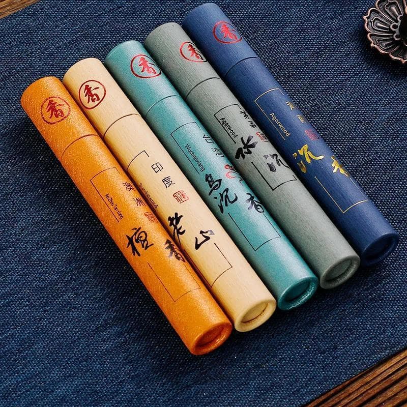 10.5cm short-thread incense careful sutra incense burner special for tea tasting and reading natural thread incense sandalwood agarwood home indoor incense