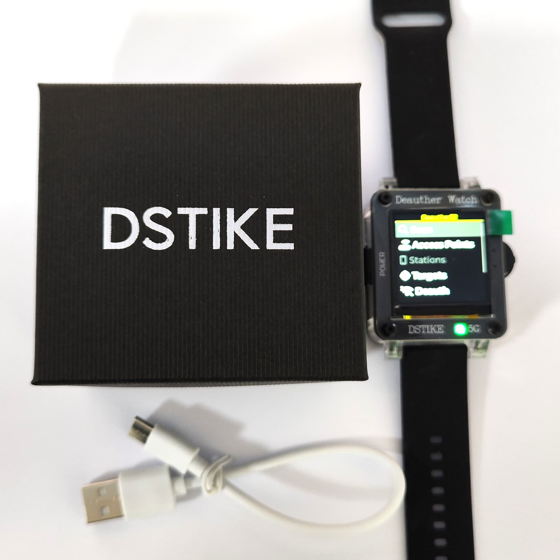 Deauther32 Watch Mini-5G Geek Watch WiFi Network Security Testing Learning Tool