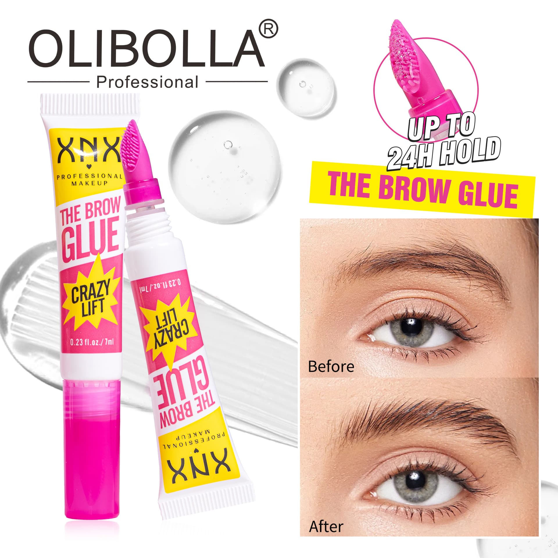 Cross-border OLIBOLLA styling eyebrow gel three-dimensional shaping long-lasting eyebrow cream waterproof long-lasting European and American three-dimensional wild eyebrow