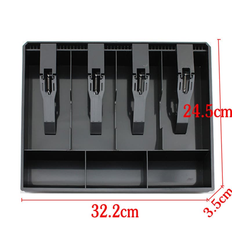 Four-compartment snap coin box counter storage supermarket drawer classification change making aquatic plastic coins
