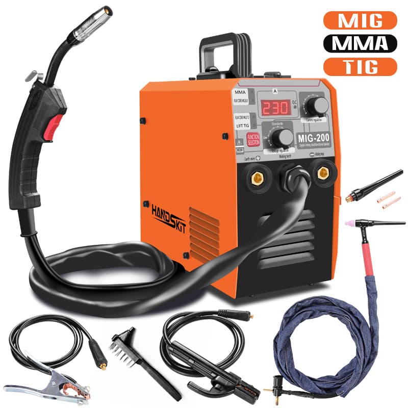 MIG-200 Gasless MIG Welder MIG/MMA/TIG 3-in-1 Multi-Function Welding Machine TIG Welder