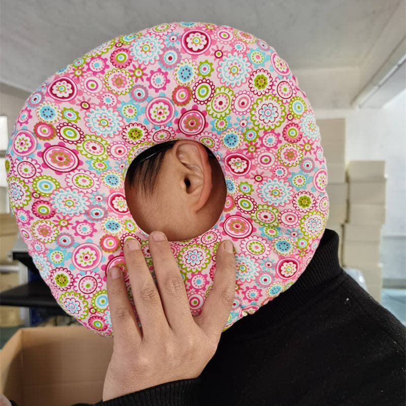 Hollow Cushion Seat Backrest, Ear Piercing Donut Pillow for Ear Protection, Side Sleeper Pillow