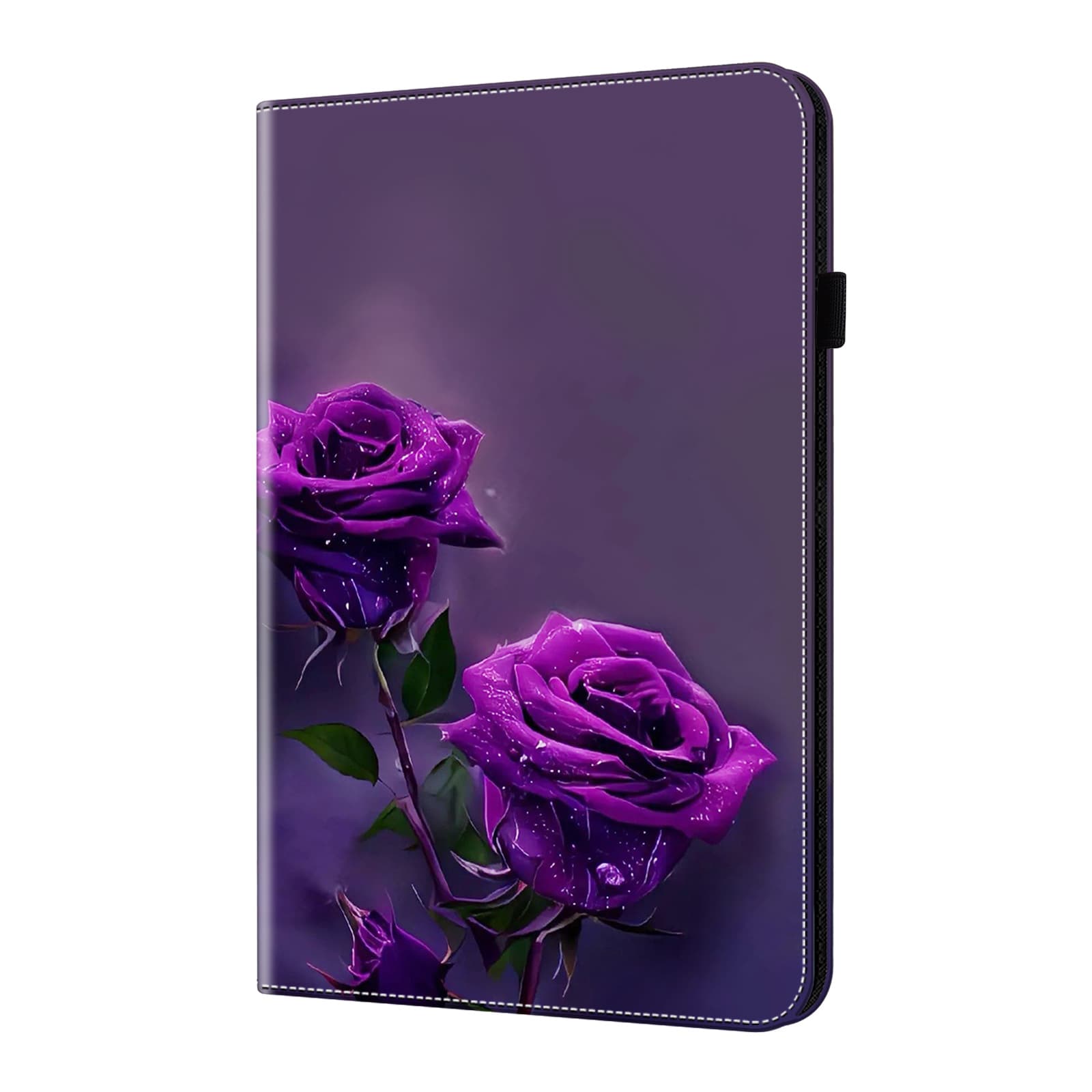 Case for Samsung Tab A9 Plus, S9 FE Cartoon Painted Flower Card Slot Stand, A7 Lite