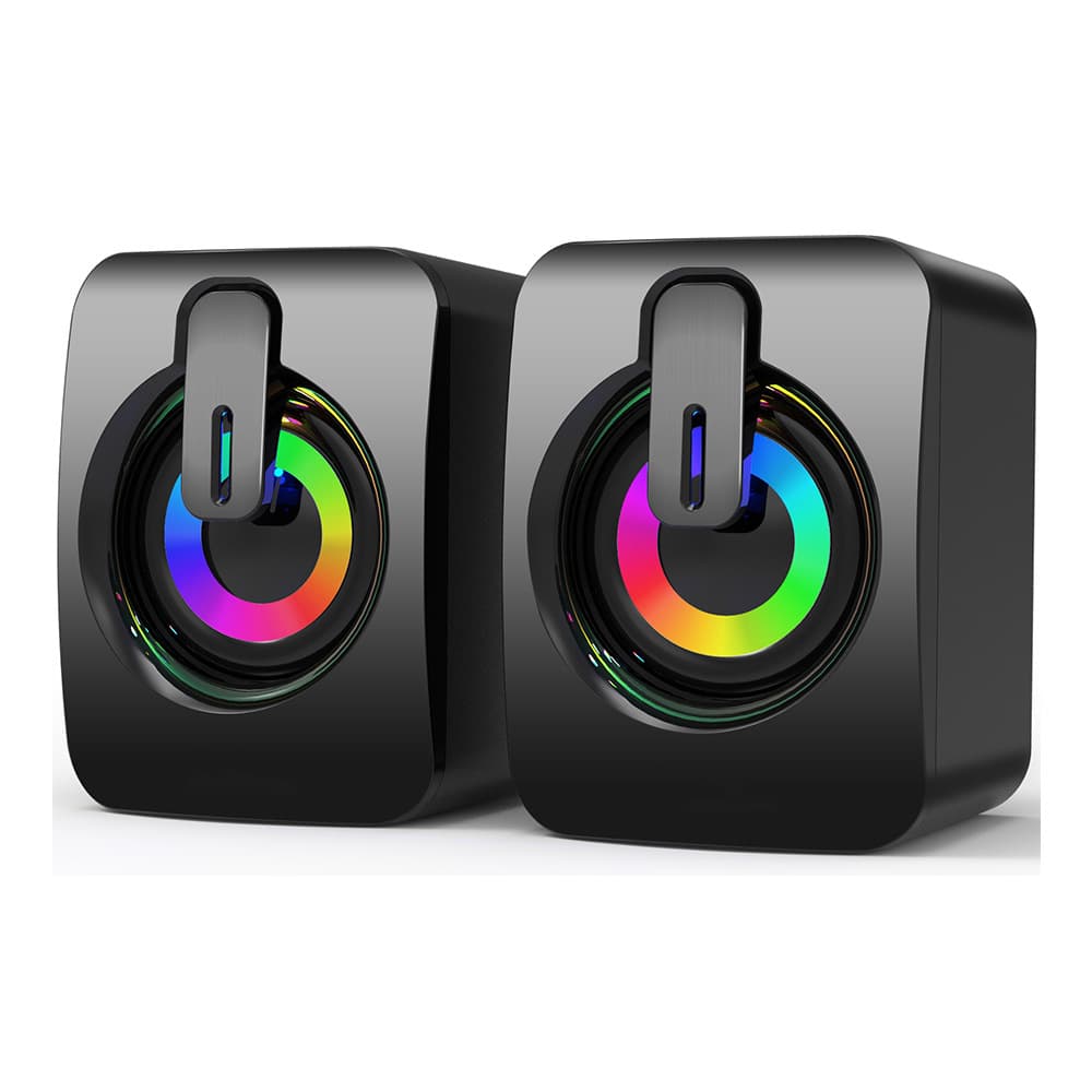 Desktop Computer Speaker Home Use Small Laptop Multimedia Wired Large Speaker Bass Universal Plastic Material MP3 Playback