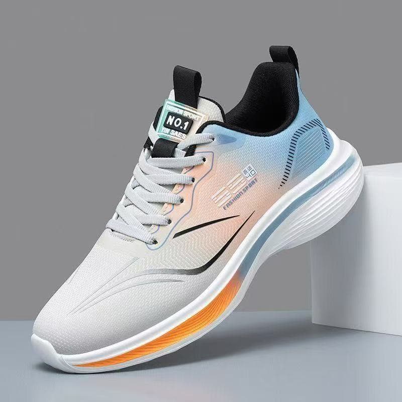 Spring and Summer Running Shoes Waterproof Versatile Soft Sole Lightweight Knit Sports Casual Shoes Breathable Mesh Men's Shoes