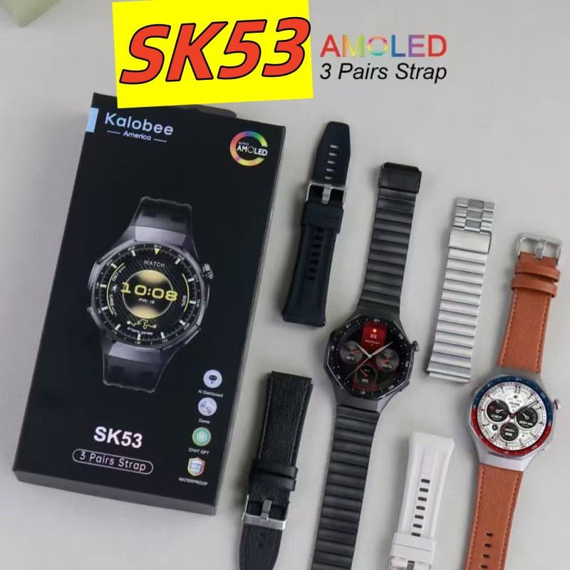 Cross-border SK53 Smart Watch Bluetooth Call Sports Step Counting Health Huaqiangbei Round Screen GT6 Smart Watch