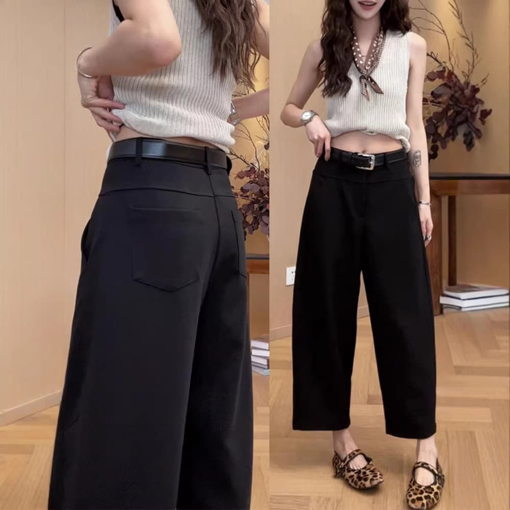 2026 Spring/Summer New Fashion Loose Straight-Leg Pants for Live Streaming, Versatile Tailored Suit Casual Ankle-Length Pants, Trendy