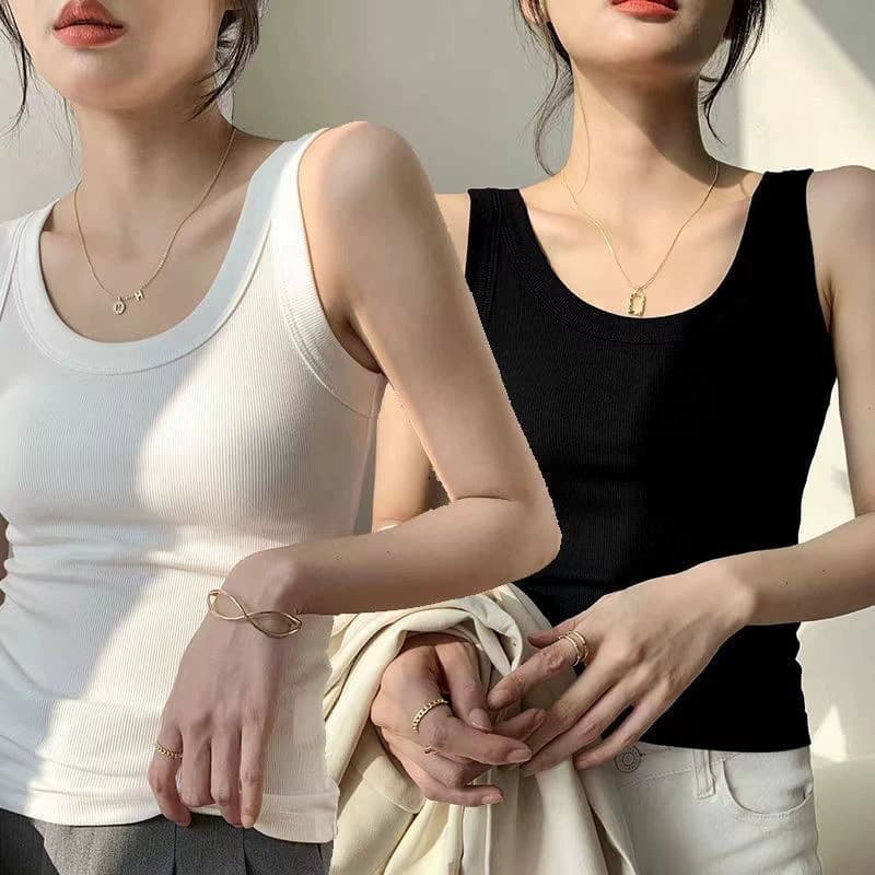 Source Thread Vest Inner Layer Women's Anti-Exposure Outerwear Base Tee Concealing Side Bust Sleeveless Top Wide Shoulder Women's Vest
