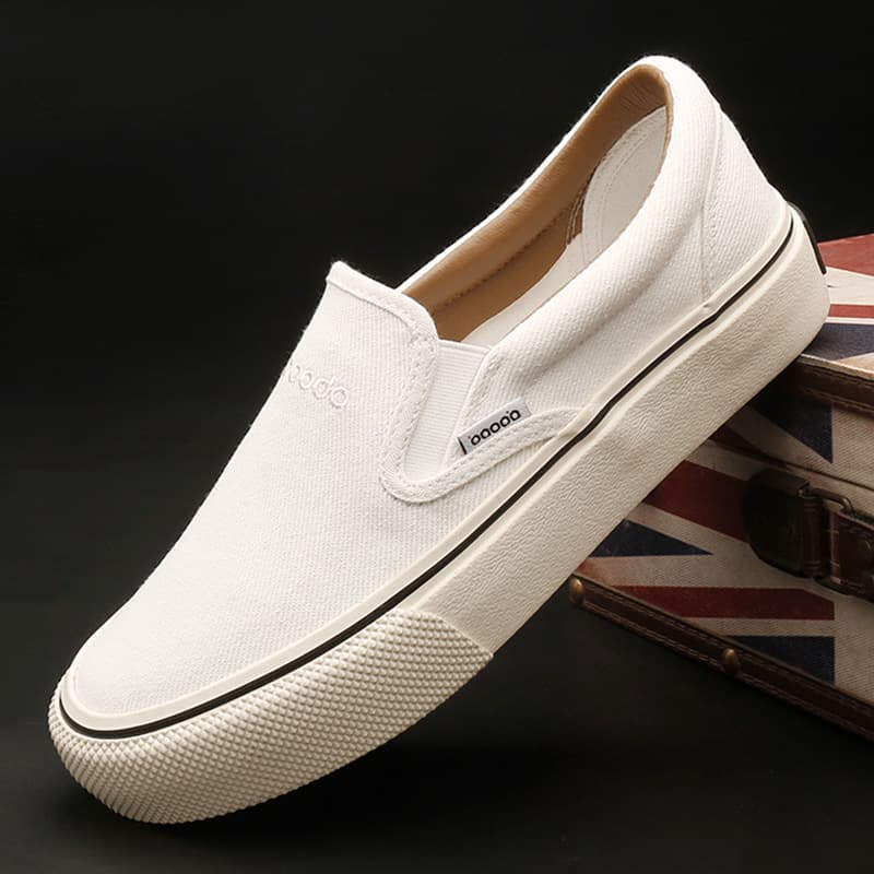 Baoda 26029 Men's Korean Trendy Skate Shoes Versatile Casual Slip-On Canvas Shoes Breathable Cloth Shoes